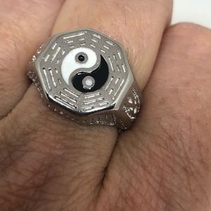 Vintage Ying Yang stainless steel men’s ring